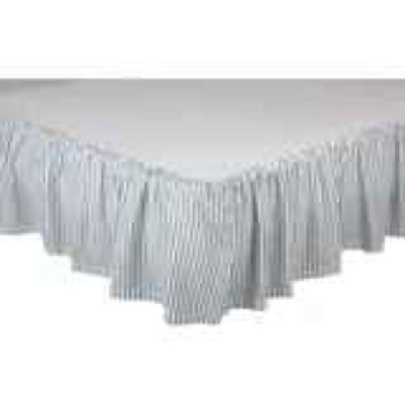 VHC Brands Twin Ticking Stripe Bed Skirt - Picture 3 of 5